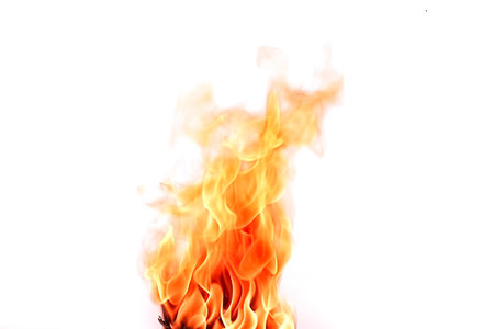 Fire flames on a white background. fire patterns on a black background.の素材