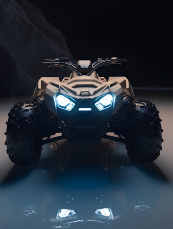 3D rendering of a brand-less generic all-terrain vehicleの素材