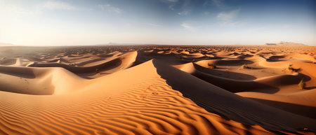 Sand dunes in the Sahara desert, Morocco. 3d renderの素材
