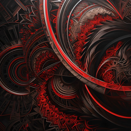Computer generated fractal artwork for creative design, art, home decoration and entertainmentの素材