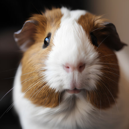Guinea pig close-up. Selective focus. Shallow depth of field.の素材
