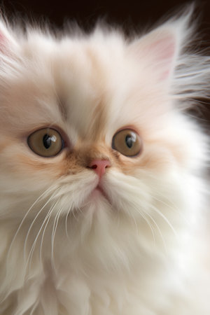 Persian cat close-up portrait. Shallow depth of field.の素材
