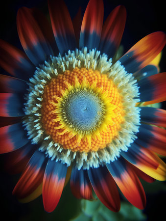 Macro detail of a colorful gerbera daisy, flowerの素材