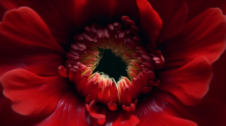 Close up of a red peony flower. Shallow DOF.の素材