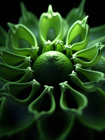 3d illustration of abstract geometric composition,digital art works. 3d rendering.の素材