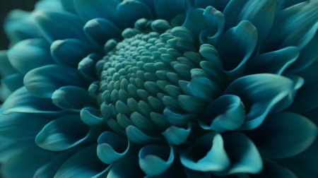 Beautiful blue chrysanthemum flower close-up macro photographyの素材