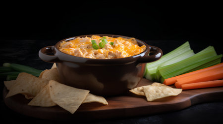 Traditional mexican chicken soup with celery, onion and tortilla chipsの素材
