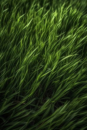 Green grass texture. Close-up of fresh green grass background.の素材