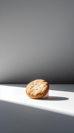 Pita bread on a white background with a shadow. 3d renderingの素材