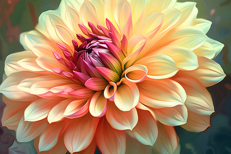 Beautiful dahlia flower. Floral background. Vector illustration.の素材