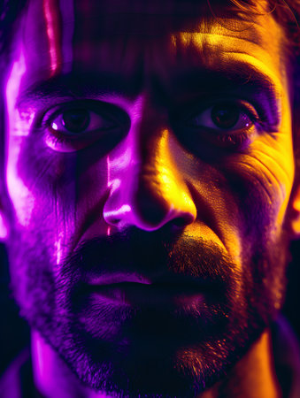 Portrait of a man with a beard. Close-up.の素材