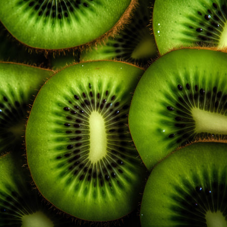 Kiwi fruit close-up. Juicy kiwi backgroundの素材
