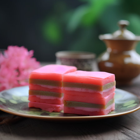 Thai dessert, Thai sweetmeat made from glutinous rice flourの素材
