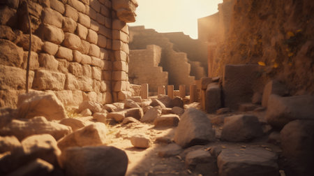 Ruins of the old city of Persepolis, Iran.の素材