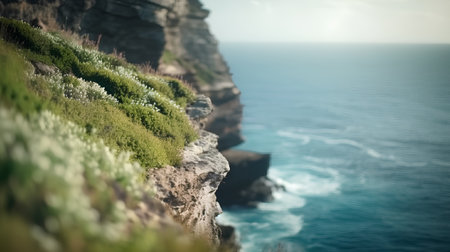 Beautiful seascape with cliffs and sea. Nature composition.の素材
