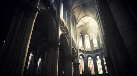 Interior of St. Vitus Cathedral, Prague, Czech Republicの素材