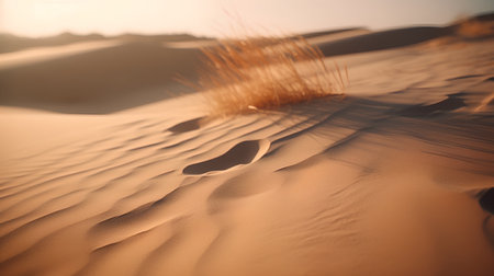 Sand dunes in the Sahara desert, Morocco, Africa. Selective focusの素材