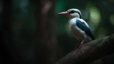 White-crowned Kingfisher (Halcyon smyrnensis) in natureの素材