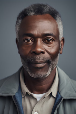 Portrait of a handsome african american man in casual clothes.の素材