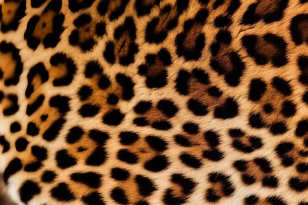 texture of leopard skin close up for background and design art workの素材