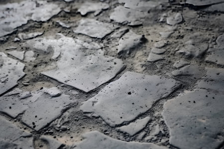 Texture of old cracked concrete pavement. Abstract background. Toned.の素材