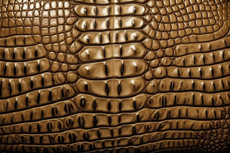 Crocodile skin texture for background. Brown leather pattern.の素材
