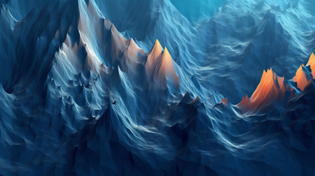 Abstract background of the mountains. 3d rendering, 3d illustration.の素材