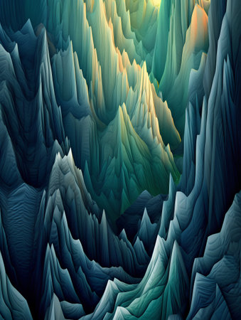 Abstract background of mountains. 3d rendering, 3d illustration.の素材