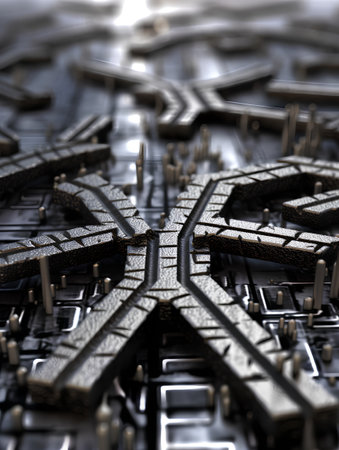 3d illustration of abstract metal background, closeup of metal surfaceの素材