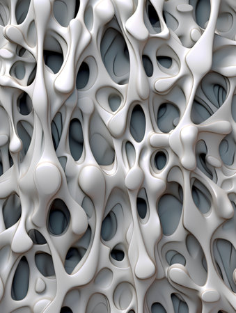 Seamless abstract pattern of white and black curvy shapes.の素材