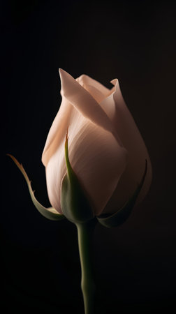 Beautiful rose on a dark background. Close-up image.の素材
