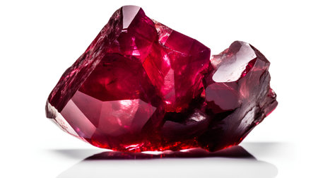 Natural amethyst gemstone isolated on white background with clipping path.の素材