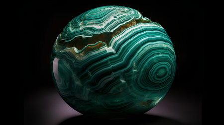 Easter egg with green marble on a black background. 3d illustrationの素材