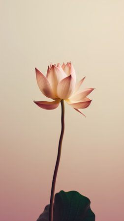Pink lotus flower isolated on white background. Water lily.の素材