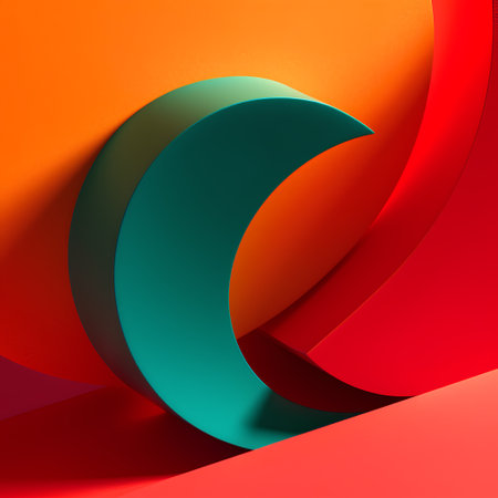 Abstract 3d rendering of geometric shape. Minimal background design.の素材