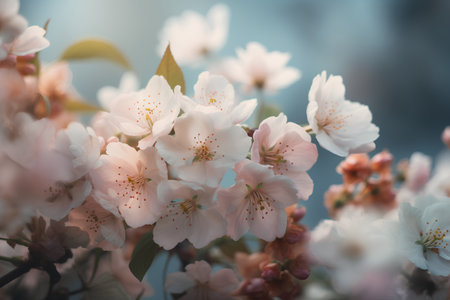 Cherry blossoms in spring time. Cherry blossom background.の素材