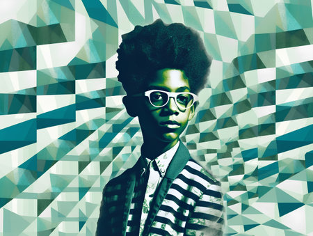 Portrait of a handsome african american man in sunglasses. Fashion shot.の素材