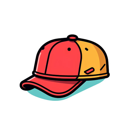 Baseball cap icon. Vector illustration isolated on a white background.の素材