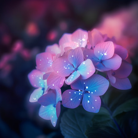Beautiful hydrangea flower in soft color and blur styleの素材