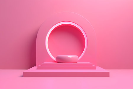 Abstract minimal geometric background. 3d render, 3d illustration.の素材