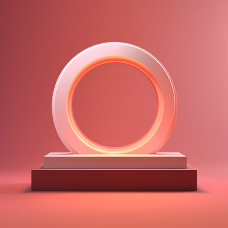 Glowing neon font letter O uppercase. Glossy retro style, 3D renderingの素材