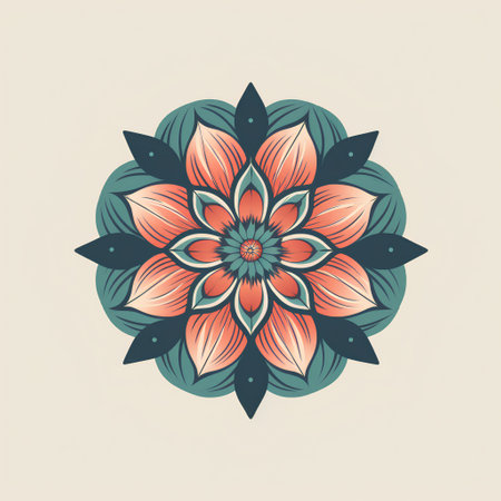 Ornament beautiful card with mandala. Geometric circle element made in vectorの素材