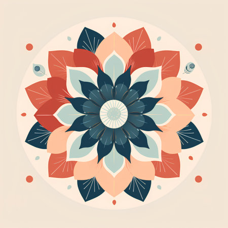 Flower Mandala. Vintage decorative elements. Oriental pattern, vector illustration. Islam, Arabic, Indian, turkish, pakistan, chinese, ottoman motifsの素材