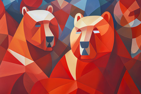 Horse head in low poly style. Vector illustration. Polygonal background.の素材