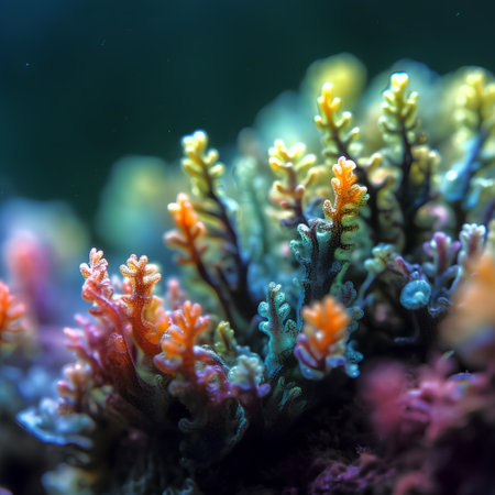 Colorful corals in the sea. Underwater photo of a coral reef.の素材