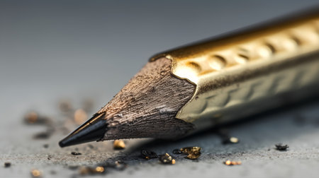 Pencil macro shot with shallow depth of field and selective focus.の素材