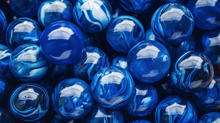 Blue beads as a background. Macro shot with shallow depth of field.の素材