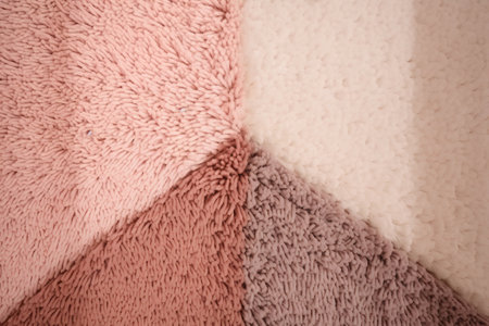 close up of pink and beige towel texture background, studio shotの素材