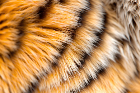 Close-up of a fur coat of a tiger. Macro.の素材