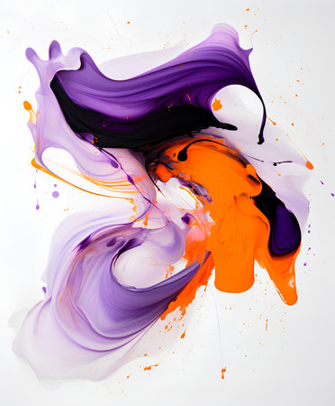 Abstract colorful paint splashes on a white background. Vector illustration.の素材